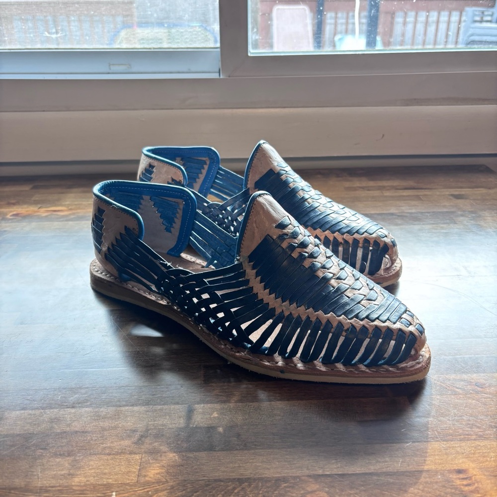 Huaraches Navy and Tan Made in Mexico